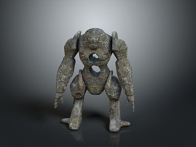 Watcher Rock Magic Stone Man Stone Man Monster Cartoon Monster Cartoon Monster Animation Monster 3d model