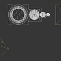 Black Metal Mechanical Components With Grid Base Spiral Design And Various Shapes