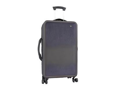 Dark Blue Fabric Luggage with Telescopic Handle and Rolling Wheels for Travel 3d model