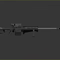 Modern Sniper Rifle with Long Barrel Scope Bipod and Futuristic Design
