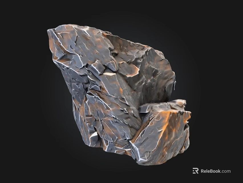 Natural Stone And Wood With Textured Surfaces For Interior Design Projects 3d model 