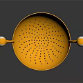 Cute Yellow Kitchenware Set With Colander Body Googly Eyes And Small Legs