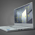 White TUF Gaming Laptop Featuring Sleek Design And Screen Displaying TUF GAMING Logo