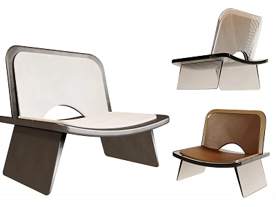 Modern Lounge Chair With Sleek Geometric Frame And Comfortable Upholstery In Stylish Colors 3d model