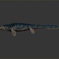 Modern sea beast ichthyosaur sea monster 3d model