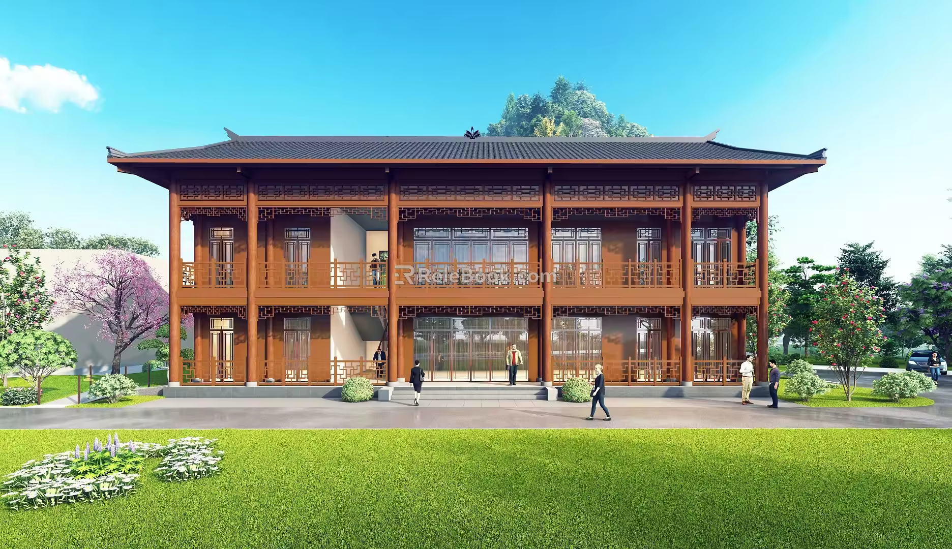 Characteristic Chinese Public Building 3d model
