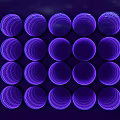 Commercial Equipment Purple LED Illuminated With Round Spiral Design Neatly Arranged