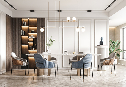 Light Luxury Restaurant 3d model