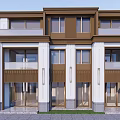 Elegant Detached Villa Exterior With White Brown Facade And Classic Architectural Design