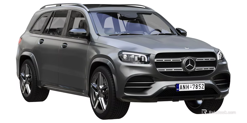 Silver Mercedes Benz SUV With Sleek Body And Alloy Wheels 3d model 