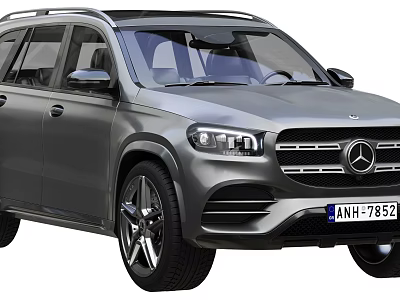 Silver Mercedes Benz SUV With Sleek Body And Alloy Wheels 3d model