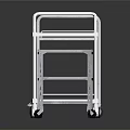 Stainless Steel Equipment Carts With Wheels Shelves And Handles For Utility Use