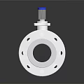 Stainless Steel Industrial Ball Valve With Blue Handle And Flanged Connections