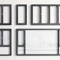 Windows casement windows floor-to-ceiling windows balcony windows aluminum alloy windows and doors and windows 3d model