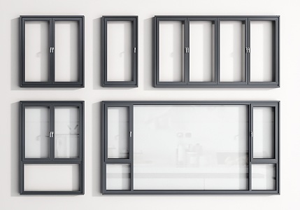 Windows casement windows floor-to-ceiling windows balcony windows aluminum alloy windows and doors and windows 3d model