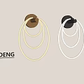 Sleek Modern Circular Ring Wall Lamp with Warm Light and Metallic Base Fixture
