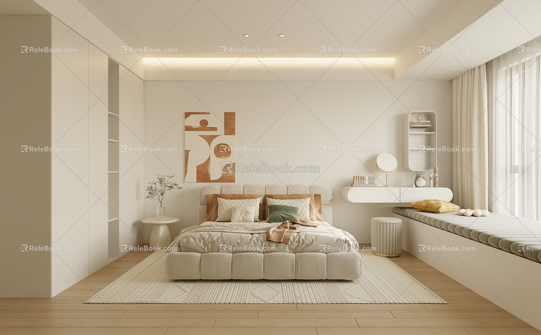 Modern Bedroom Simple Bedroom 3d model