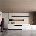 Company Front Desk Front Desk Reception Area Front Desk Background Wall Front Desk 3d model