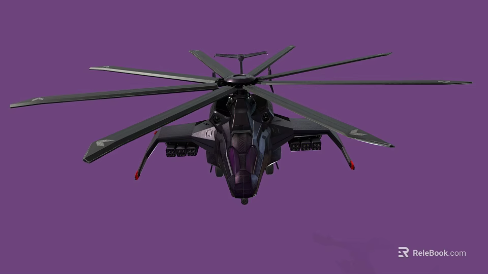 Modern Black Military Fighter Jet With Advanced Design And Weapon Systems 3d model 
