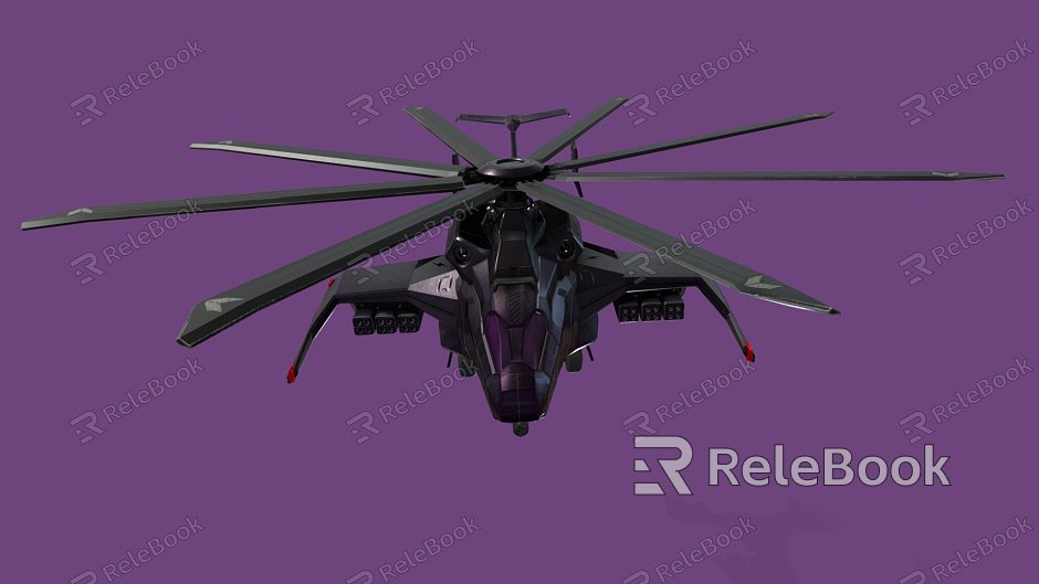 Attack helicopter sci-fi model