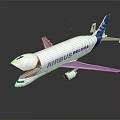 Airbus Beluga Airplane Model Featuring Open Nose Blue Tail And White Body