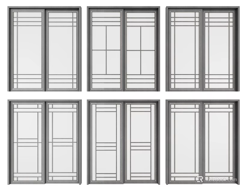 Various Sliding Door Designs For Modern Home Interior Decoration 3d model