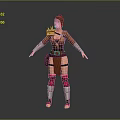 Adventurous Female Character In Brown Armor With Small Fox Creature Companion