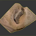 Natural Stone And Wood Decorative Art Piece With Earth Tones Irregular Shape Textured Surface