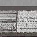 Modern Square Rugs With Geometric Patterns Fringed Edges And Gray Tones On Wooden Floor