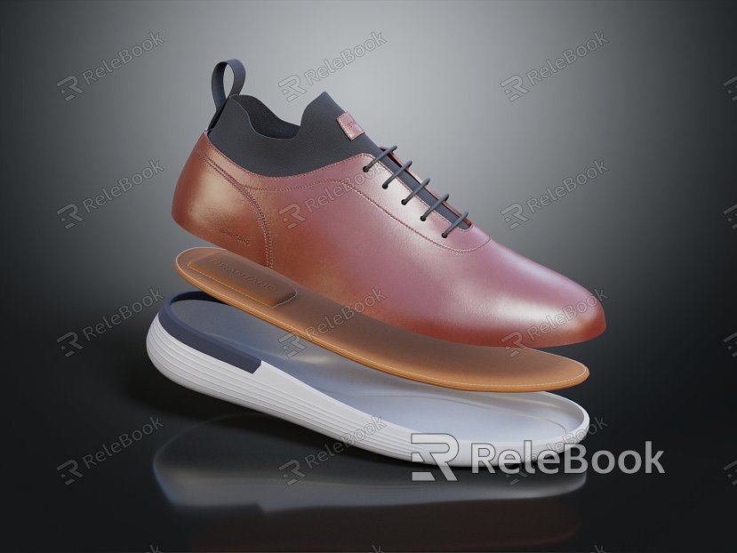 Modern Low-top Leather Shoes Leather Shoes Structure Casual Leather Shoes Low-top Leather Shoes model