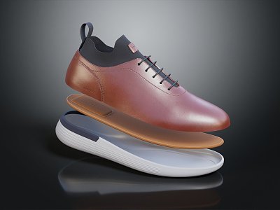 Modern Low-top Leather Shoes Leather Shoes Structure Casual Leather Shoes Low-top Leather Shoes model