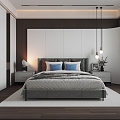 Bedroom without main light 3d model