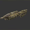 Futuristic Sci Fi Weapon With Detailed Metallic Structure And Advanced Components 3d model