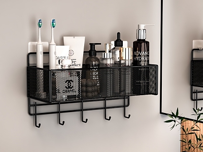 Modern Wall Hanging Storage Rack Bathroom Storage Rack Cosmetic Cleaning Products Storage Rack 3d model