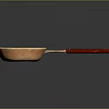 Durable Copper Frying Pan With Red Handle For Home Kitchen Cooking