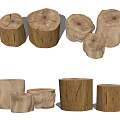 Natural Wooden Stumps For Rustic Home Decor With Various Sizes And Shapes