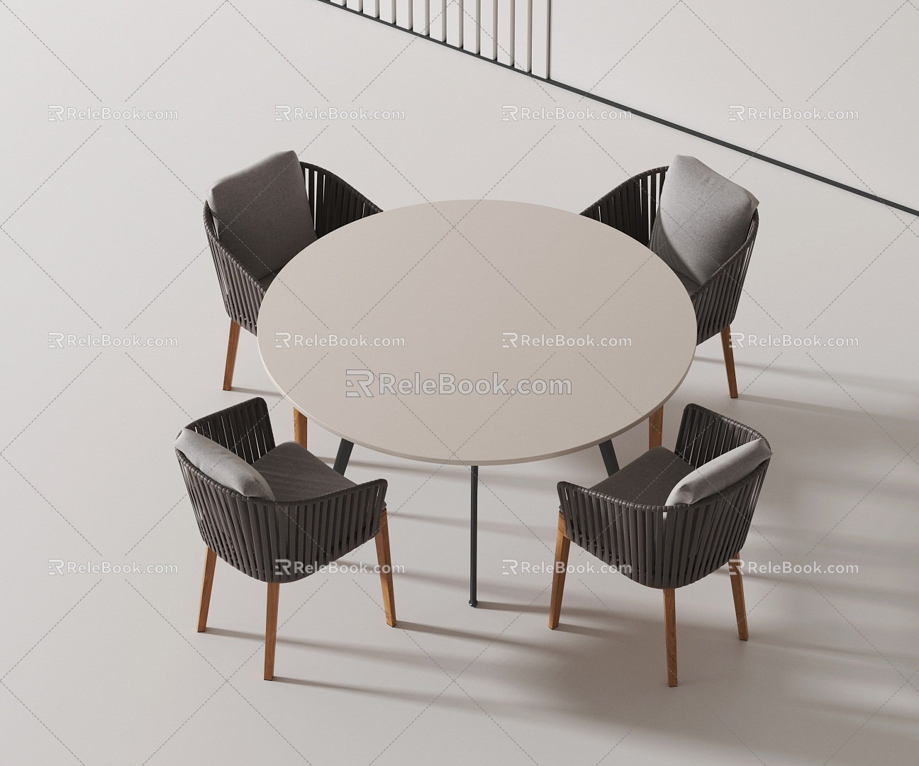 Modern leisure tables and chairs 3d model