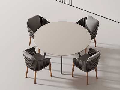 Modern leisure tables and chairs 3d model