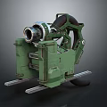 Heavy Duty Green Industrial Machinery With Metal Structure And Wheels