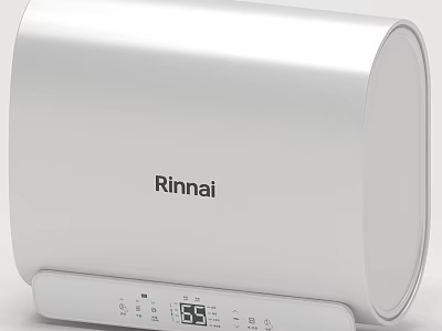 Rinnai Modern Silver Water Heater With Digital Display For Home Use 3d model