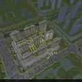Aerial View Urban Planning With High Rise Residential Buildings And Green Spaces