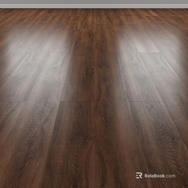Elegant Dark Brown Wooden Floor Interior With Natural Grain And Glossy Surface 3d model 