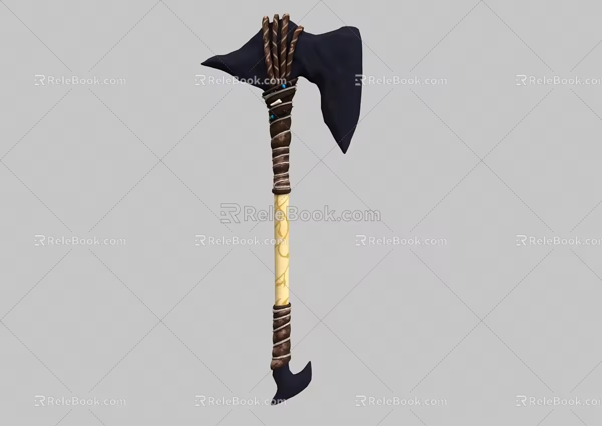Obsidian Tomahawk Obsidian Weapon Cold Weapon Tomahawk Axe 3d model