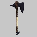 Obsidian Tomahawk Obsidian Weapon Cold Weapon Tomahawk Axe 3d model