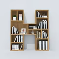 Creative Bookcase Creative Bookshelf Letter Bookshelf Container Shelf 3d model