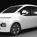 White Modern MPV Car With Sleek Design Black Grille And Large Windows