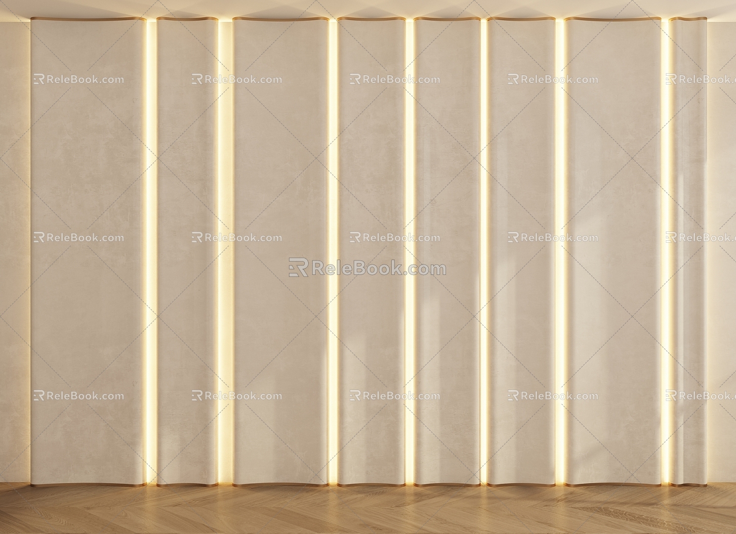 Modern background wall modeling wall 3d model