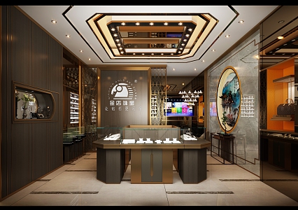 Modern Jewelry Store Famous Products Store 3d model