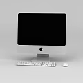 Tech Exhibition Hall Modern iMac Computer Display With Monitor Keyboard And Mouse Setup