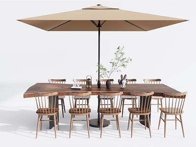 Modern Outdoor Tables and Chairs Outdoor Leisure Tables and Chairs Courtyard Tables and Chairs Dining Tables and Chairs Log Tables and Chairs model